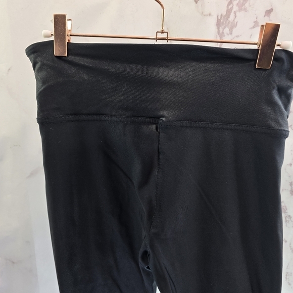 Spanx Leggings Womens XL Faux Vegan Leather Black High Rise Crop Ankle 2437 - Picture 6 of 14
